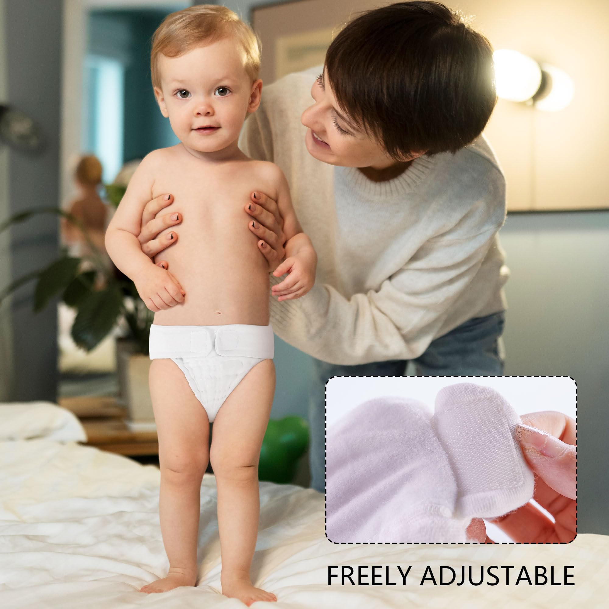 Max Shape wearable diaper style demonstrates easy on-and-off for parents.