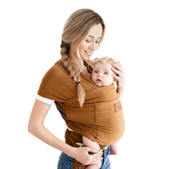 Max&So front pocket baby wrap shows handy storage for essentials.