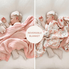 Max&So pink-side view emphasizing versatile reversible design for naps.