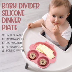 Maxdot yellow bee silicone plate adds cheerful design to kids' meals
