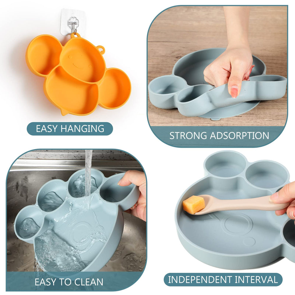 Maxdot green crab divided plate supports portion control and colorful meals