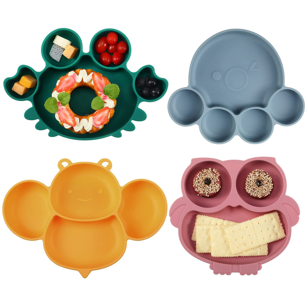 Maxdot octopus divided plate keeps meals organized and appealing for toddlers