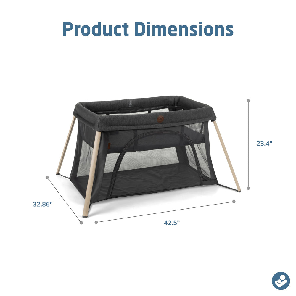 Maxi-Cosi Calao Travel Playard EcoCare fabric option offers sustainable comfort.