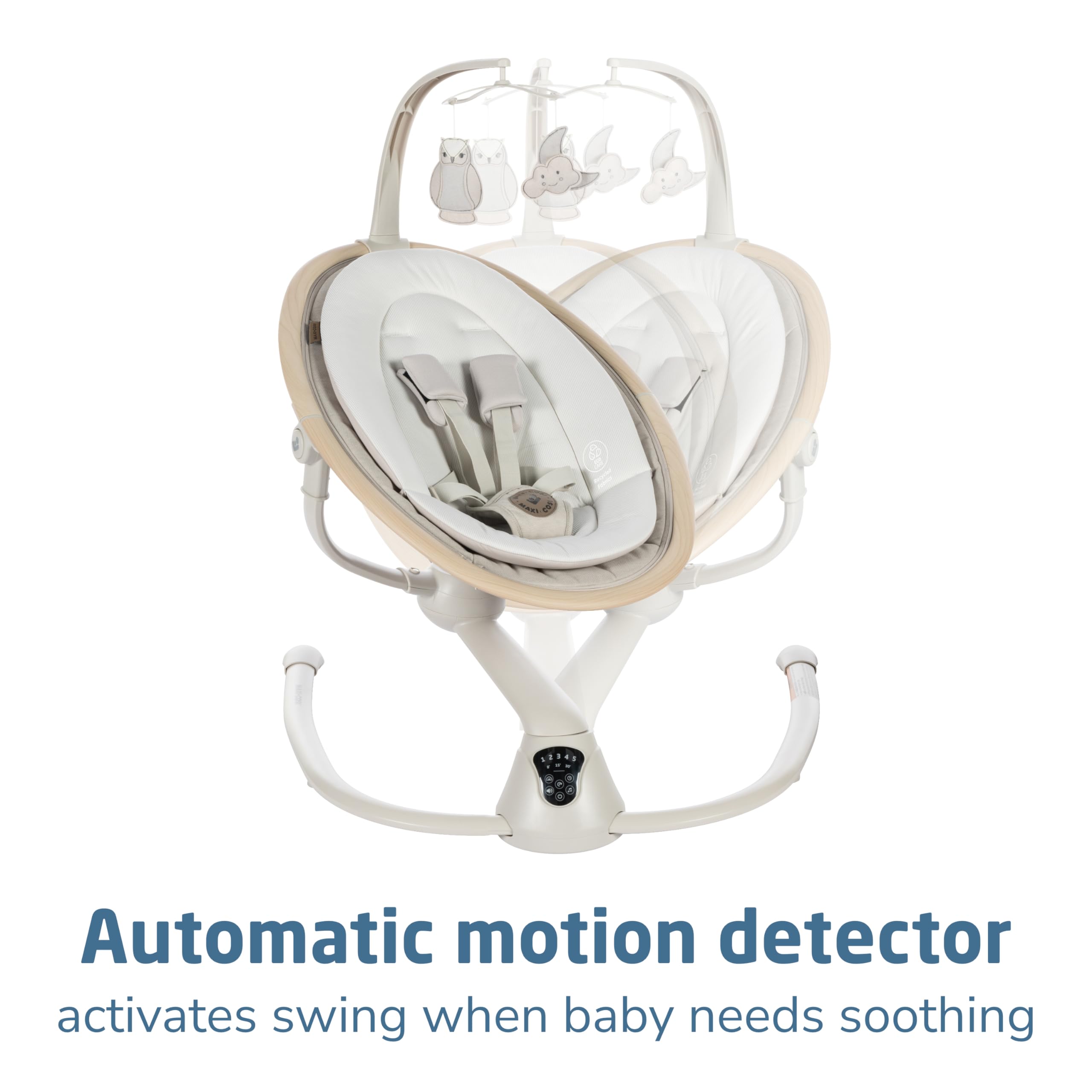 Maxi-Cosi Cassia swing with two recline positions for comfort