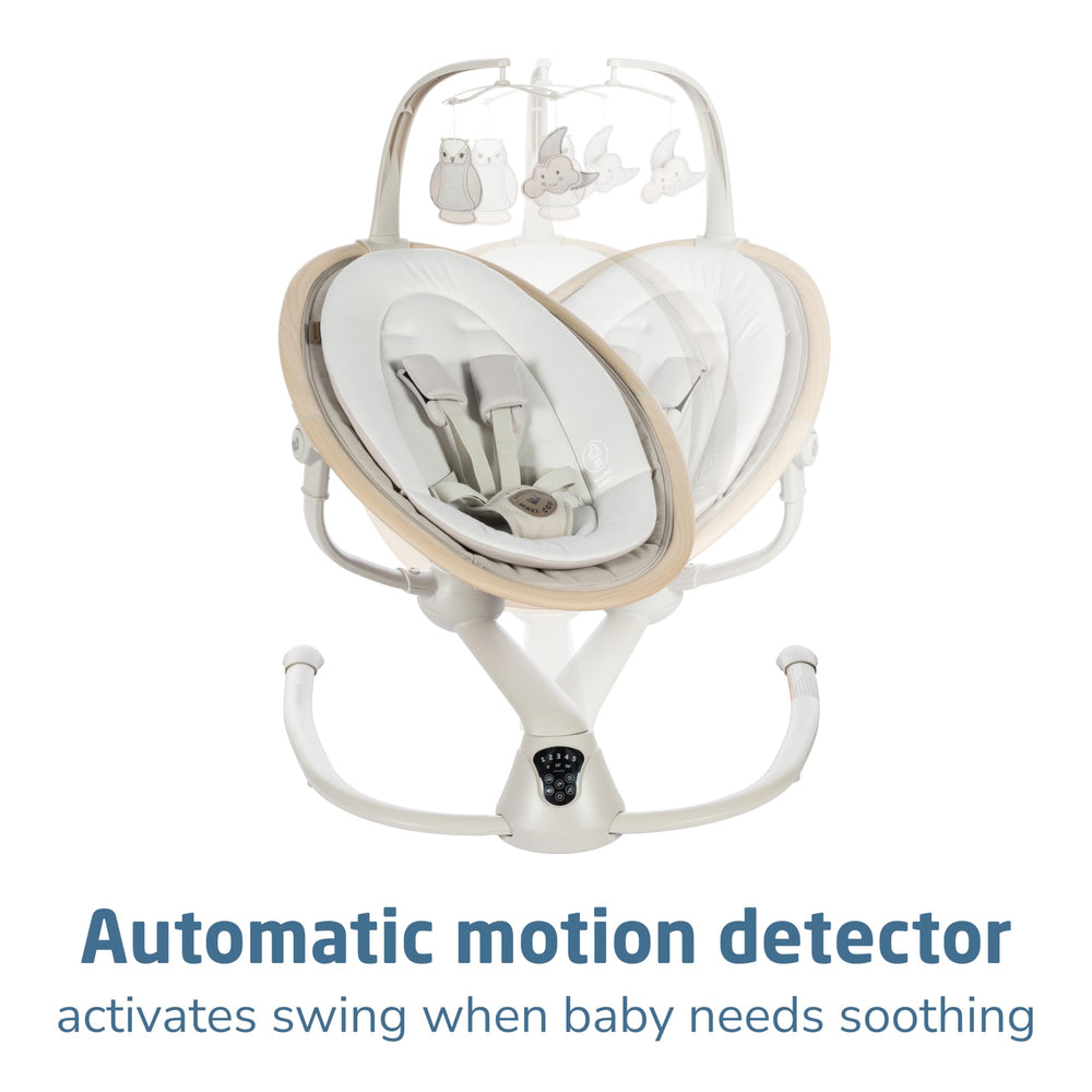 Maxi-Cosi Cassia swing with two recline positions for comfort