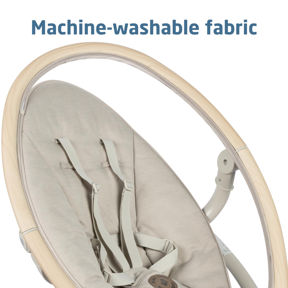 Removable Cassia swing fabrics are machine washable for quick cleaning