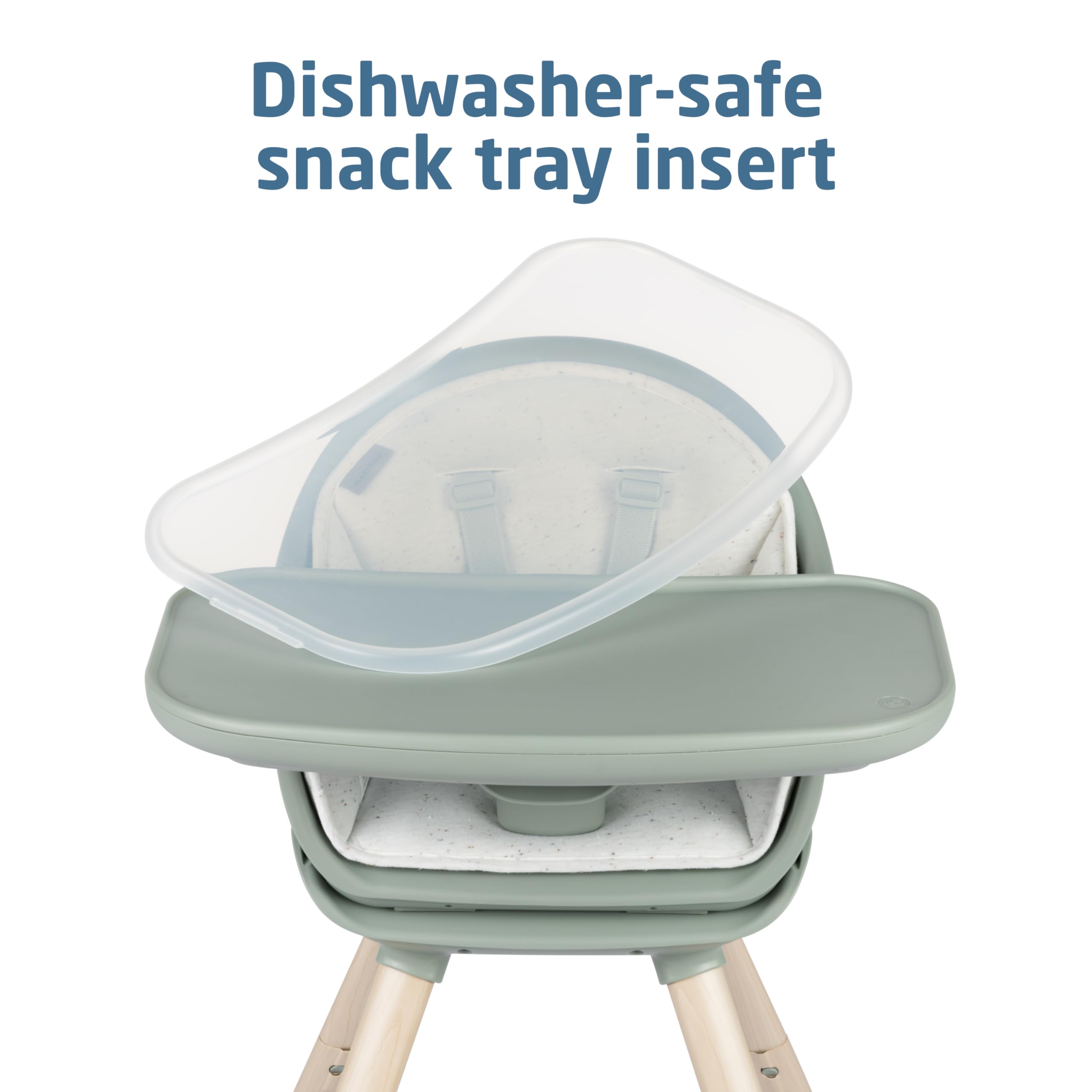 Maxi-Cosi Moa low feeding booster supports smaller meals at low height.