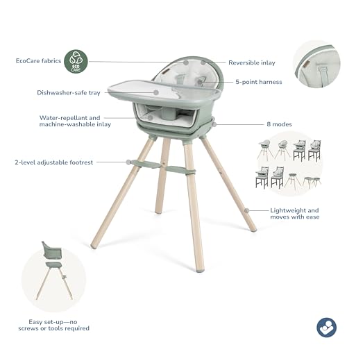 Maxi-Cosi Moa toddler dining chair mode keeps meals at the family table.