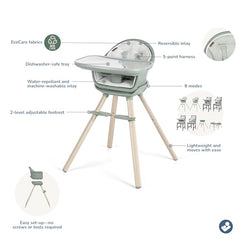 Maxi-Cosi Moa toddler dining chair mode keeps meals at the family table.