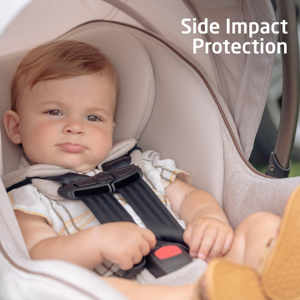Full-coverage canopy extends for shade and privacy.