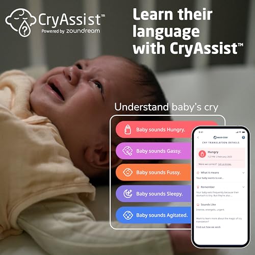 Maxi-Cosi See Pro 360 CryAssist translation helps you understand your baby's signals.