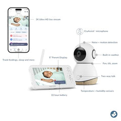 Maxi-Cosi See Pro 360 PTZ control lets you follow your baby from any angle.