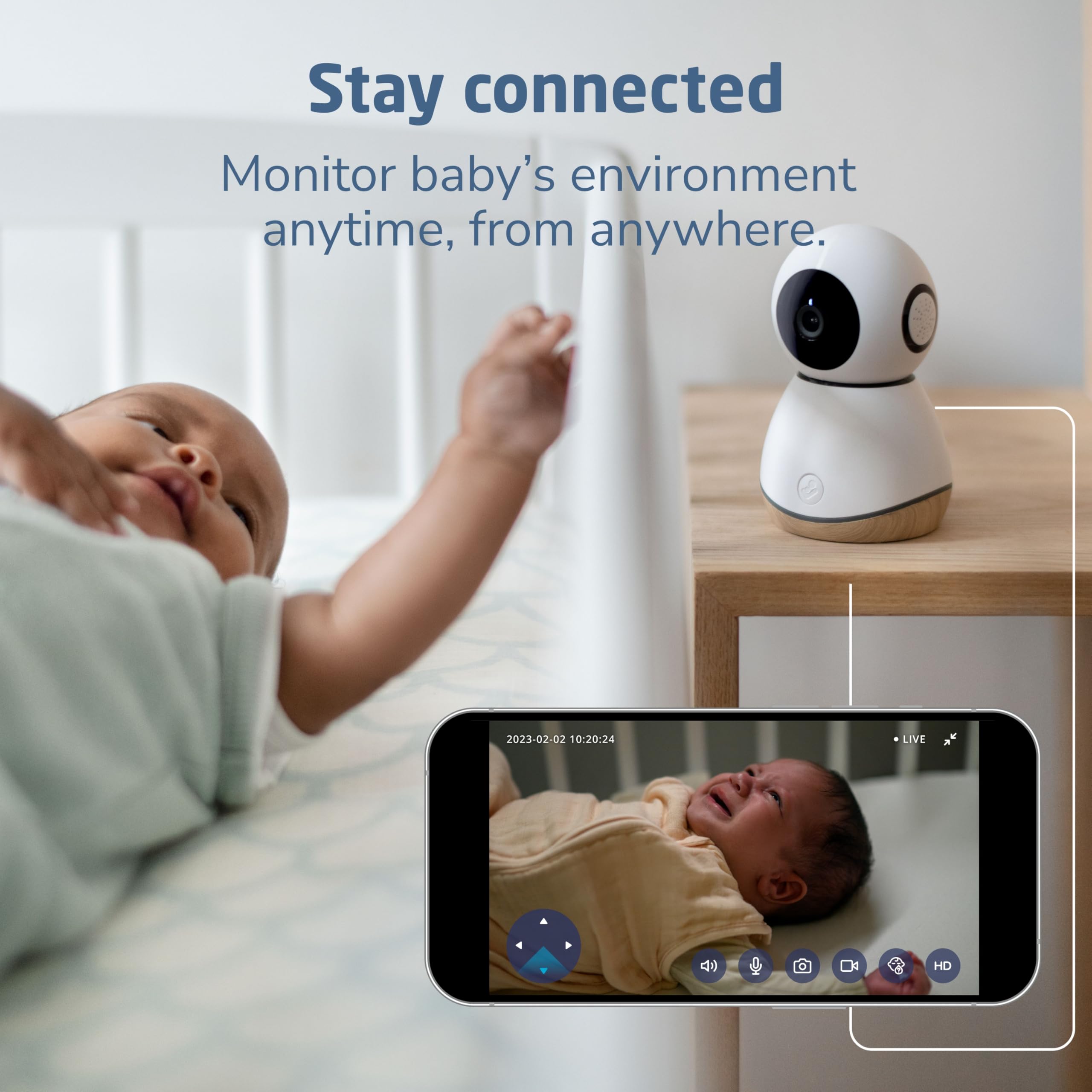 Maxi-Cosi See Pro 360 two-way audio offers real-time reassurance.