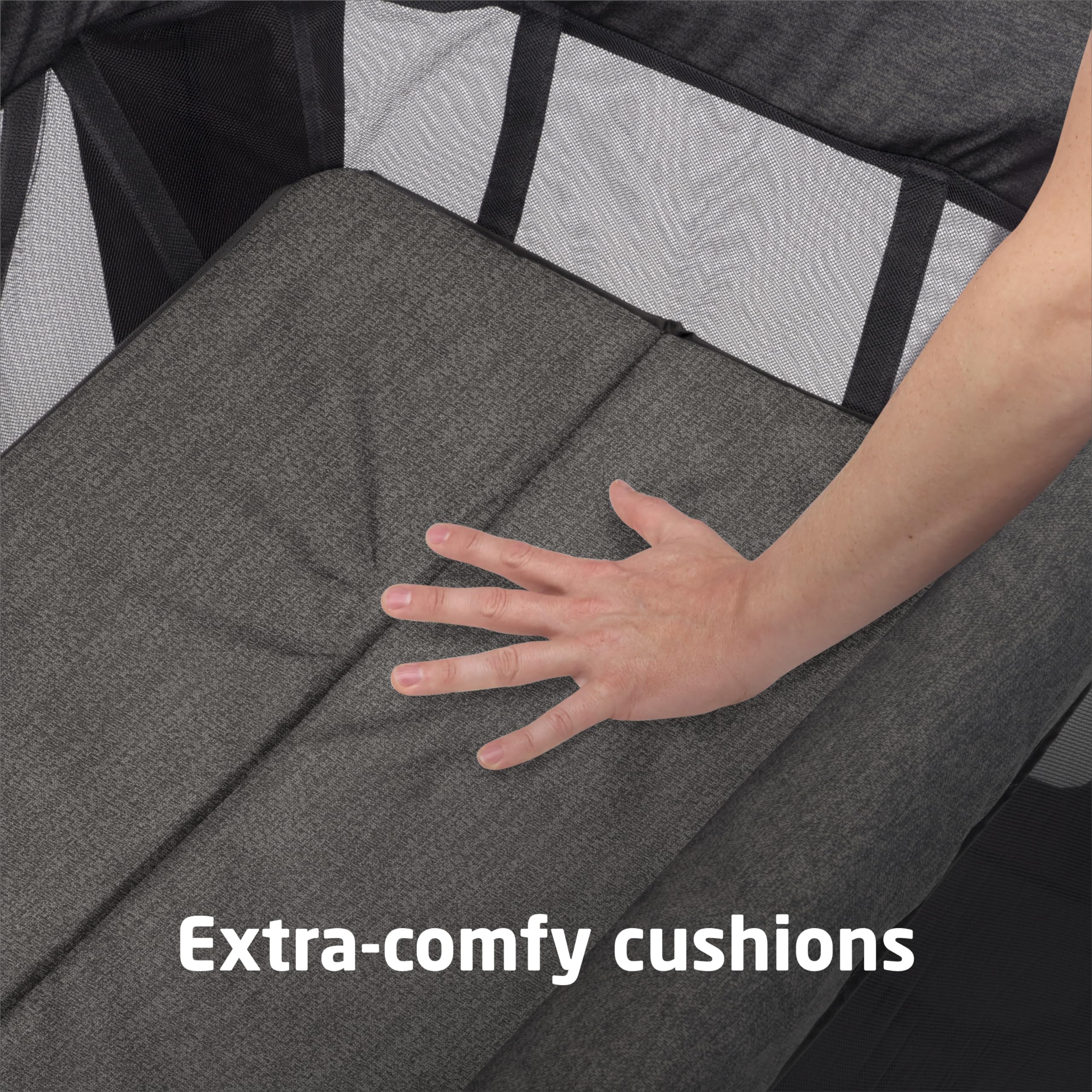 Maxi-Cosi Swift EcoCare fabric close-up highlights recycled materials
