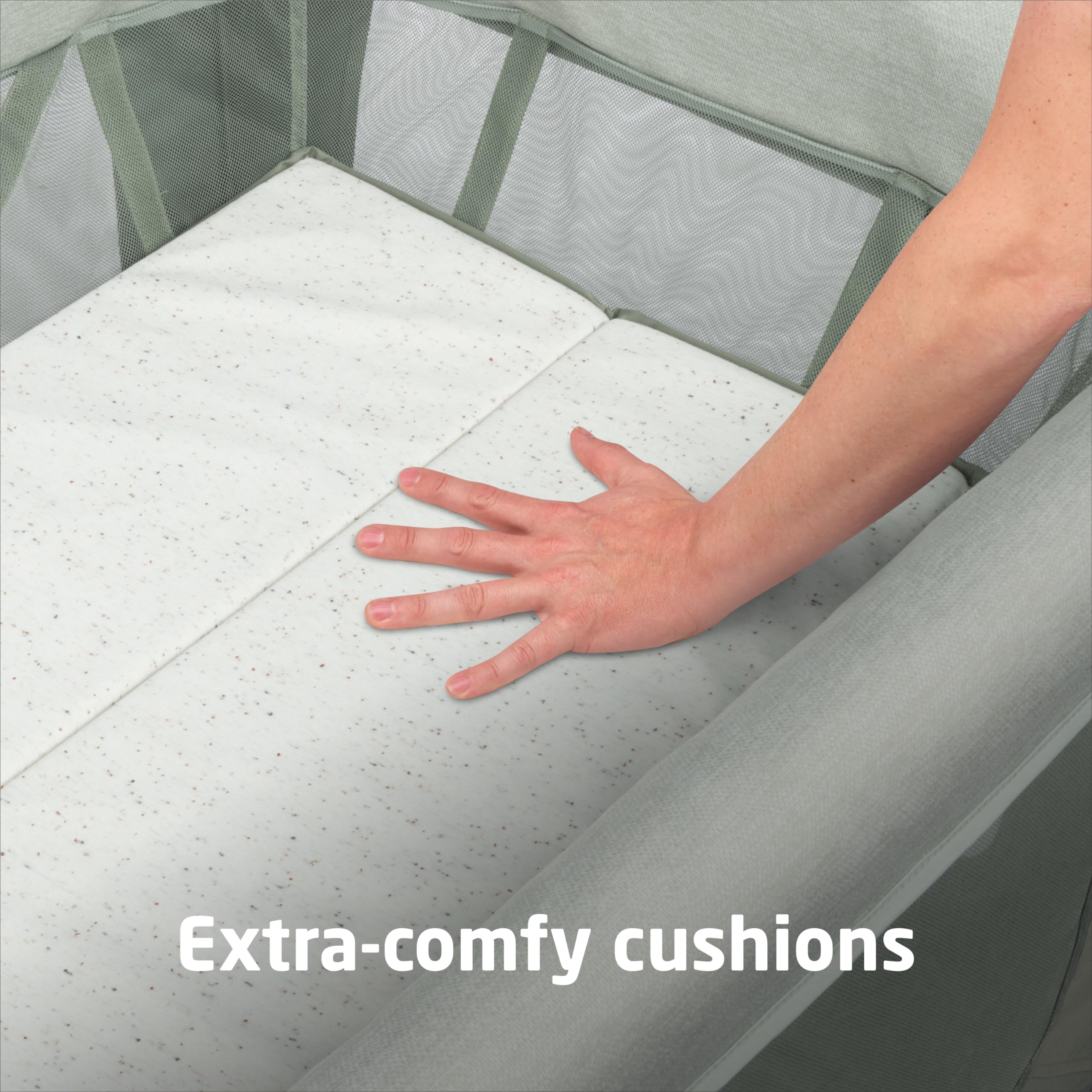 Maxi-Cosi Swift playard two-stage mattress adapts to growing child needs.