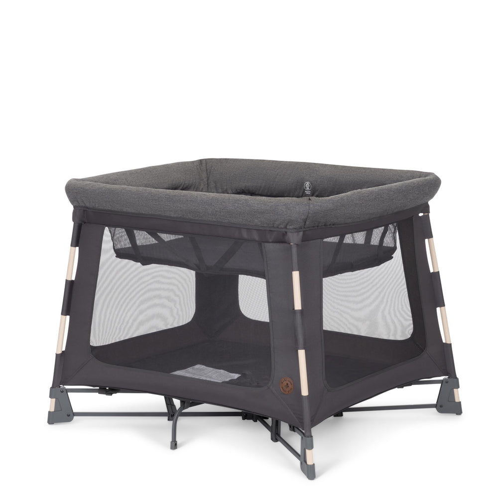 Maxi-Cosi Swift playard setup showing quick assembly for busy parents