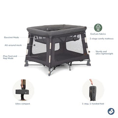 Maxi-Cosi Swift 2-stage mattress transitions from bassinet to playard bed