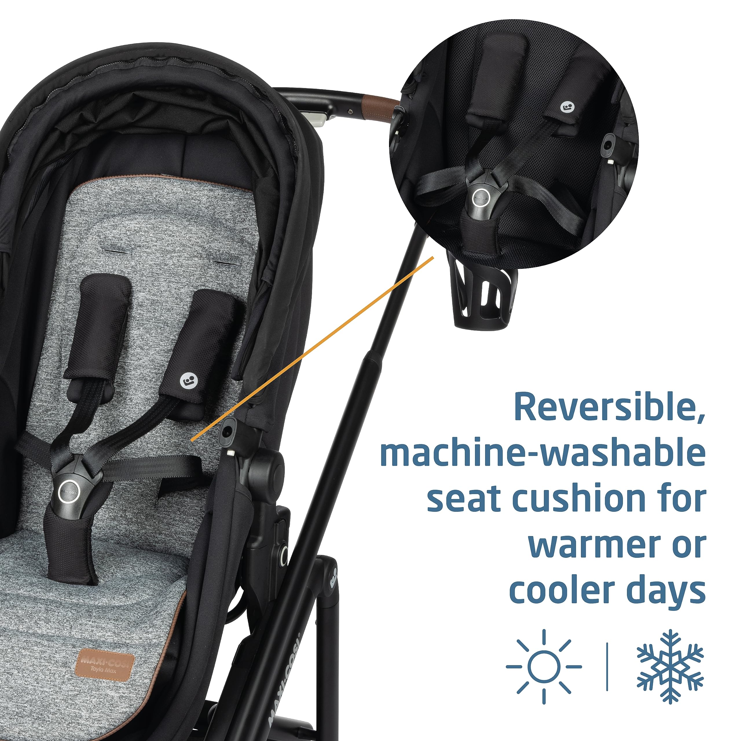 ClimaFlow technology on Maxi-Cosi Tayla Max for comfortable travels