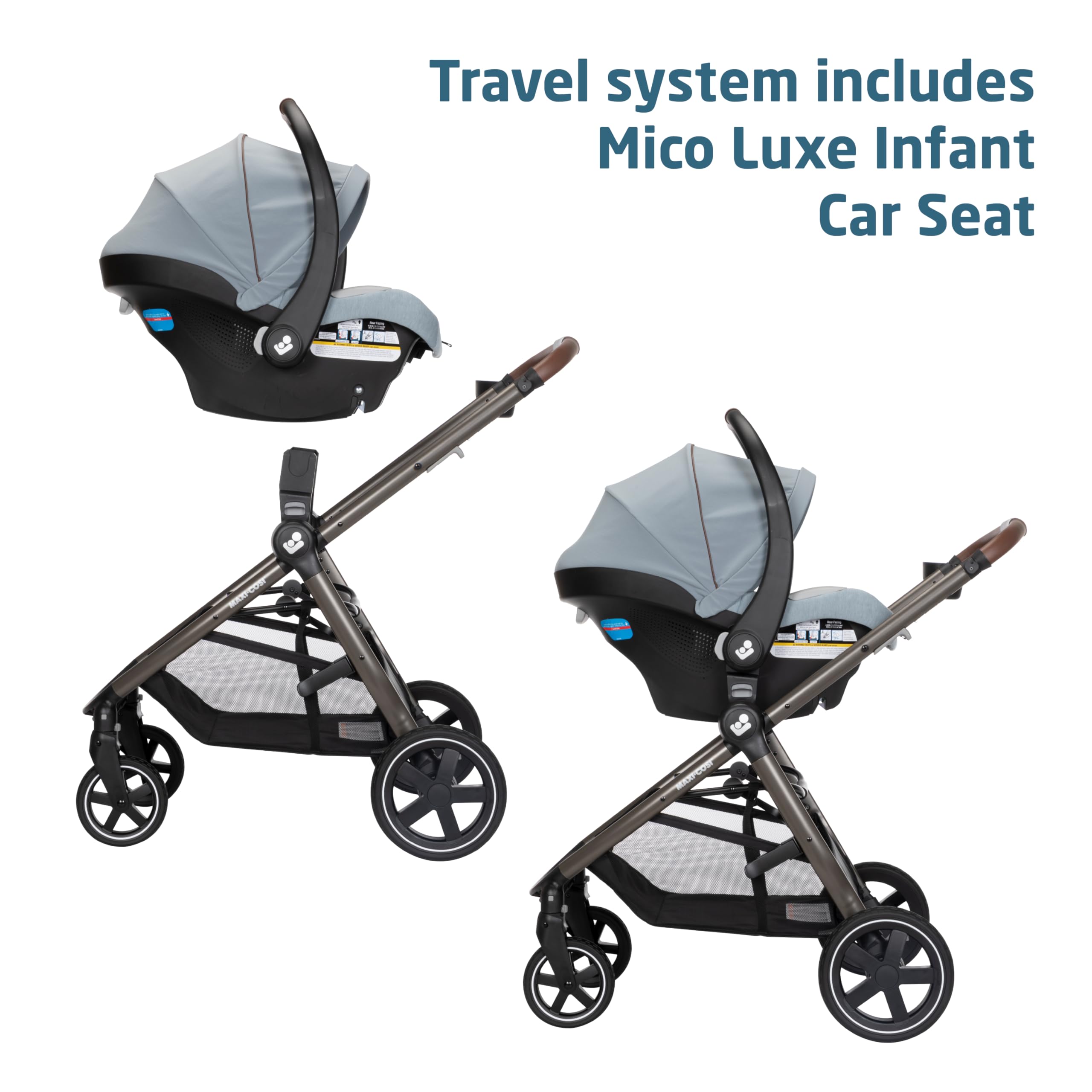 Maxi-Cosi Zelia Luxe adjustable handlebar for parent comfort
