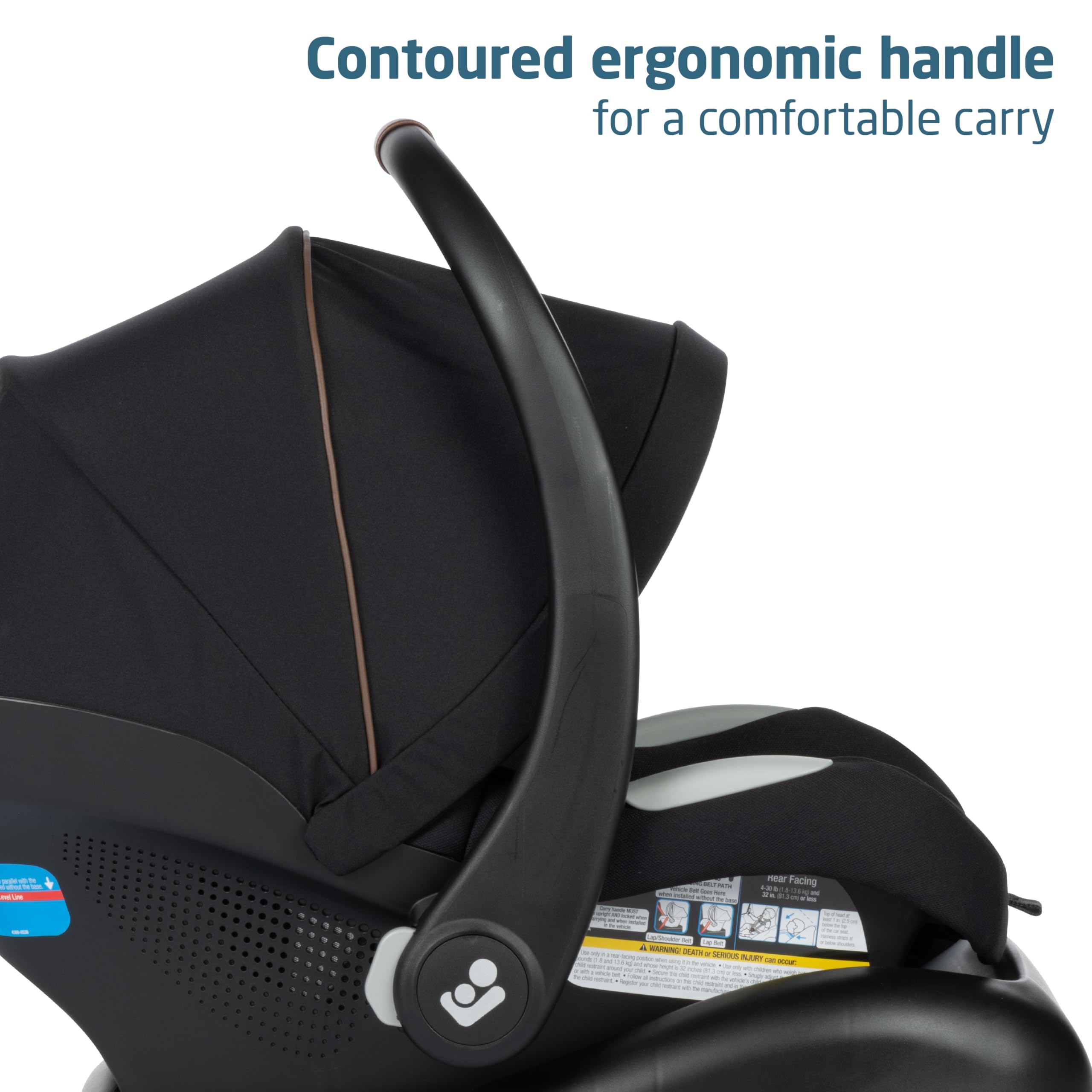 Maxi-Cosi Zelia Luxe height-adjusting handlebar for parent comfort.