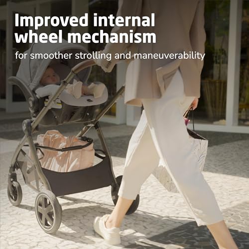 Maxi-Cosi Zelia Luxe MICO Luxe infant car seat ready for quick transfers.
