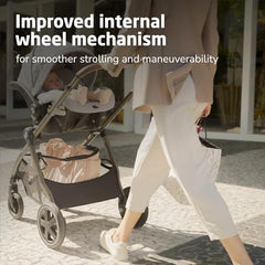 Maxi-Cosi Zelia Luxe MICO Luxe infant car seat ready for quick transfers.