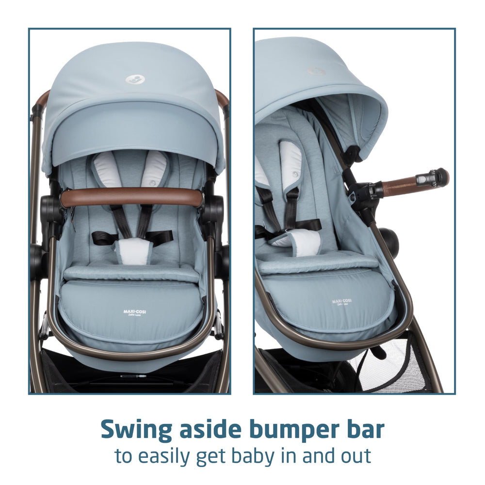 Maxi-Cosi Zelia Luxe reversible carriage mode for versatile strolling