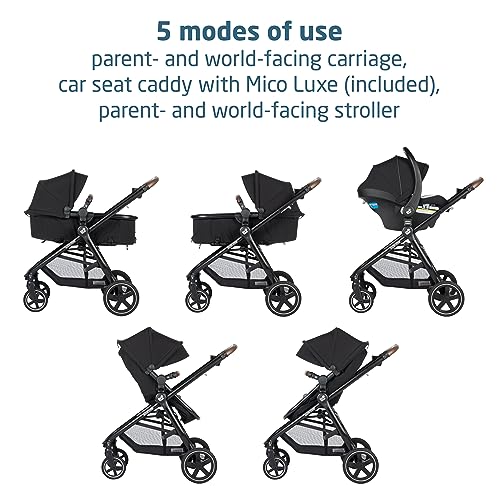 Maxi-Cosi Zelia Luxe vegan leather handle for premium grip.