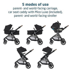 Maxi-Cosi Zelia Luxe vegan leather handle for premium grip.