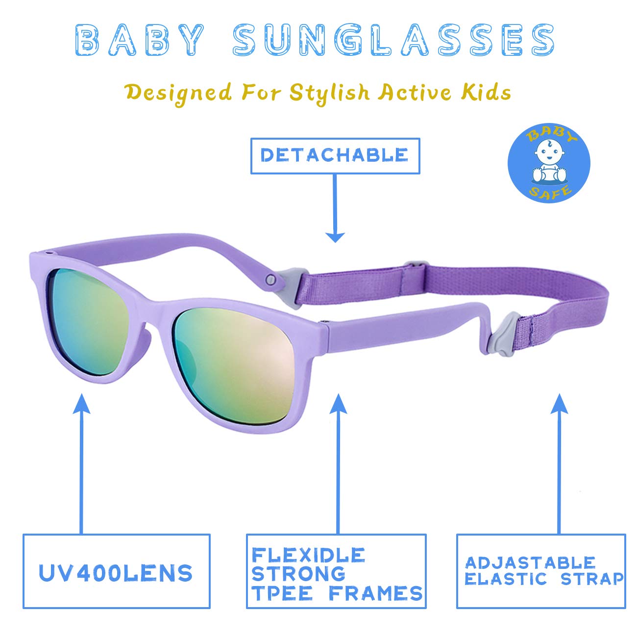 MAXJULI sunglasses colorful pack offers easy mix-and-match outfits for outings.