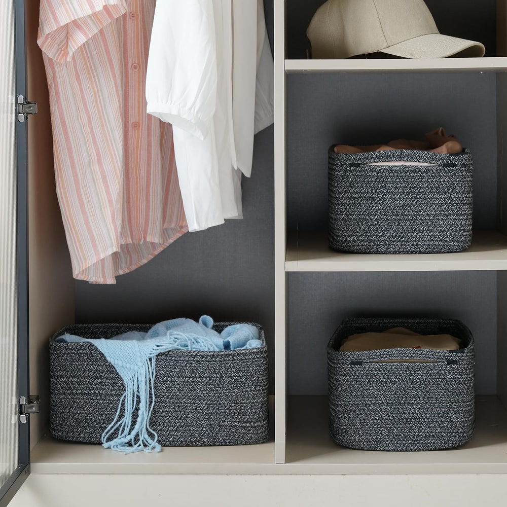 Maxuni reinforced-handle basket showcases sturdy hidden handles for versatile gift storage.