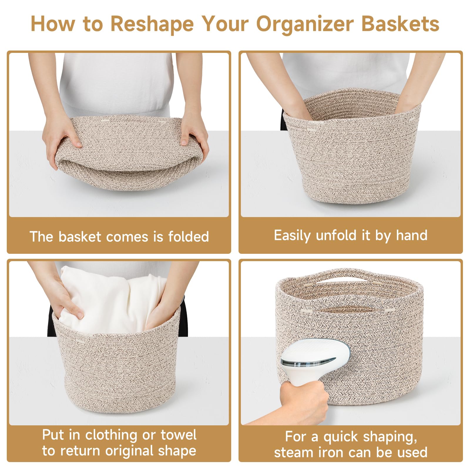 Maxuni brown 3-pack on shelf demonstrates compact storage solutions