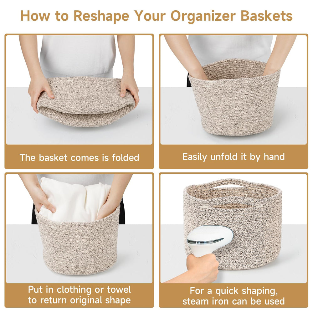 Maxuni brown 3-pack on shelf demonstrates compact storage solutions