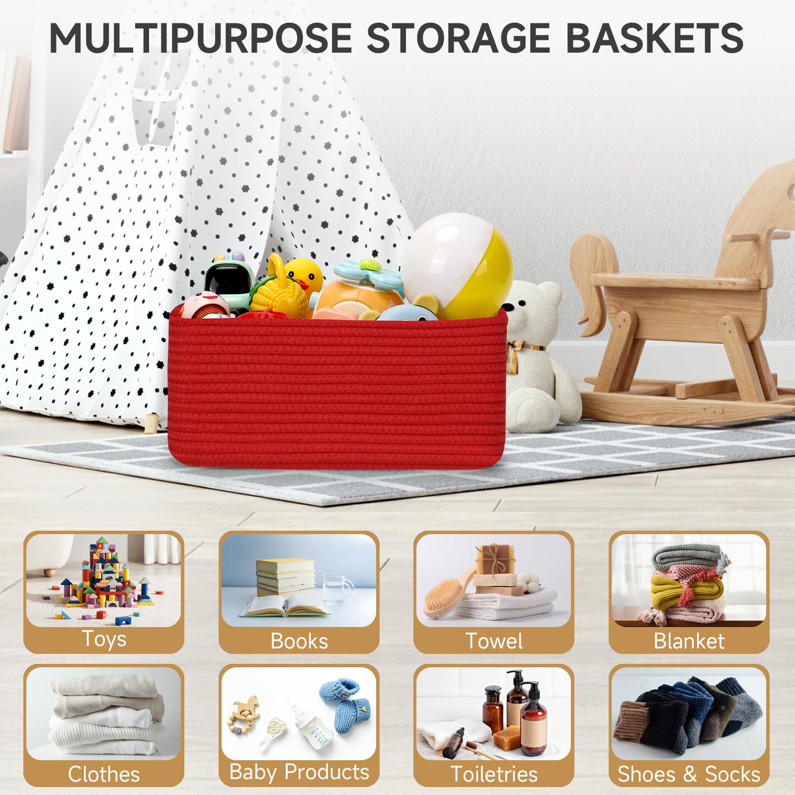 Maxuni classic colors storage baskets enhance any room and organization