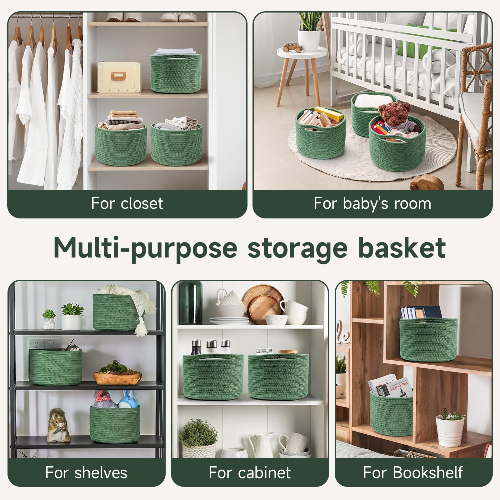 Maxuni desktop drawer storage green rope basket maximizes desk space