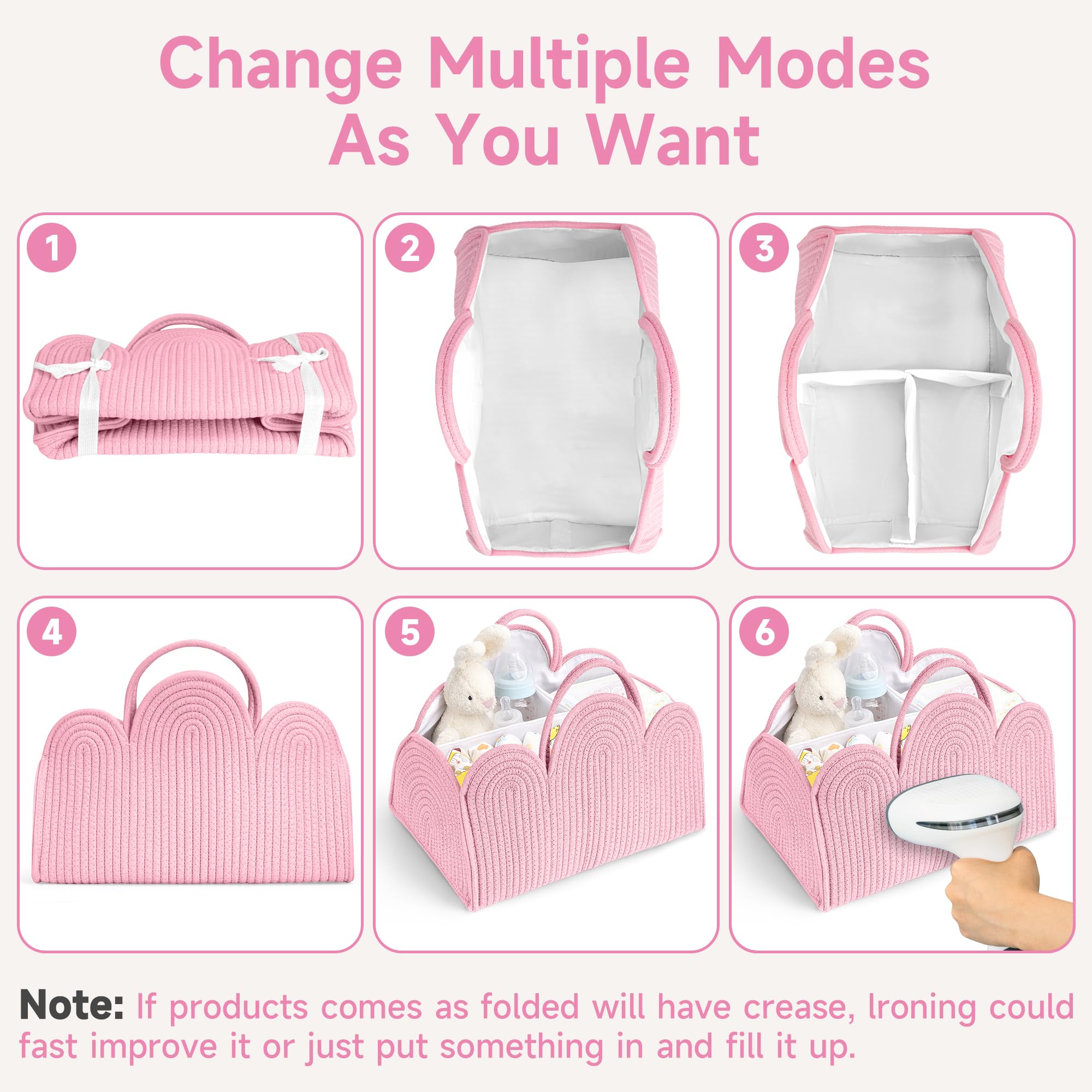 Maxuni diaper basket organizer gift-ready presentation