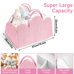 Maxuni diaper basket organizer removable dividers for customizing compartments