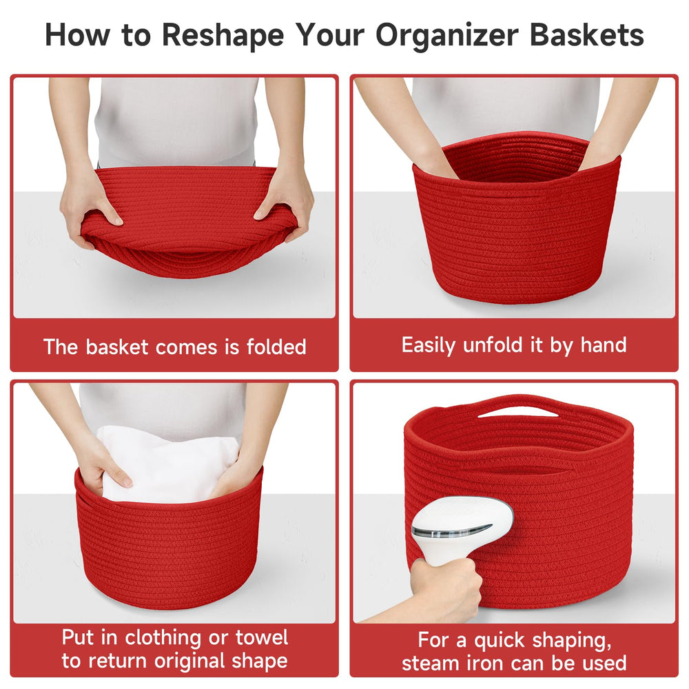 Maxuni basket folds flat and reshapes easily for quick setup.