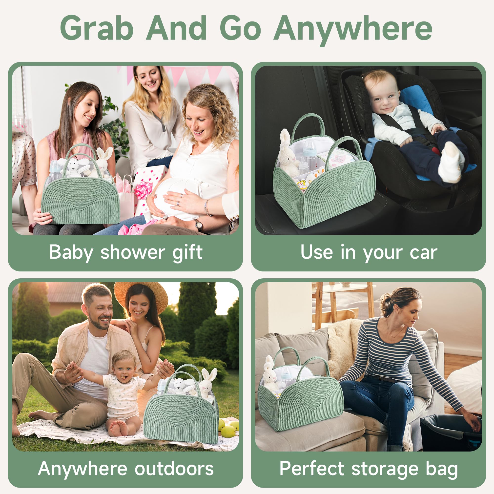 Maxuni diaper caddy makes a thoughtful baby shower gift for new parents.