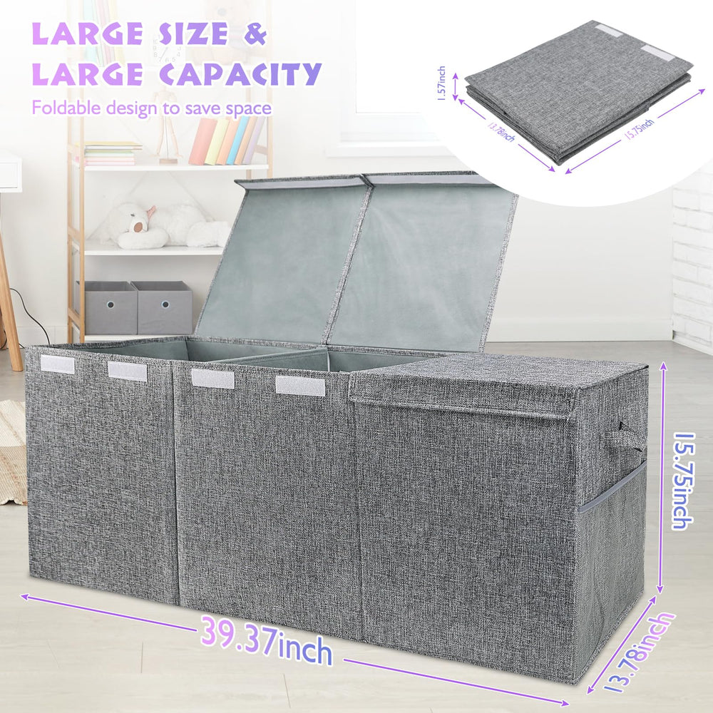Maxuni multipurpose storage bin organizes toys, books, and blankets in any room.