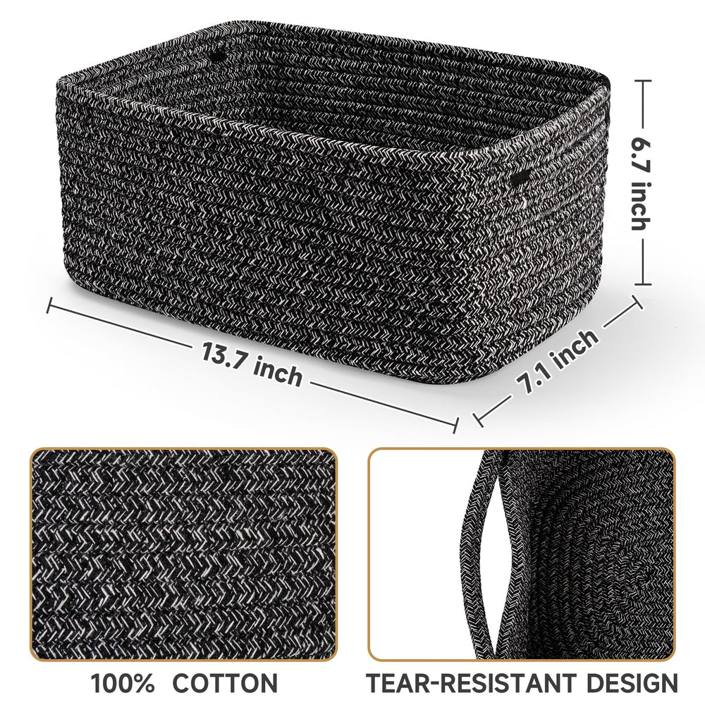 Maxuni nursery basket in soft cotton rope ideal for baby essentials.