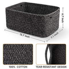 Maxuni nursery basket in soft cotton rope ideal for baby essentials.