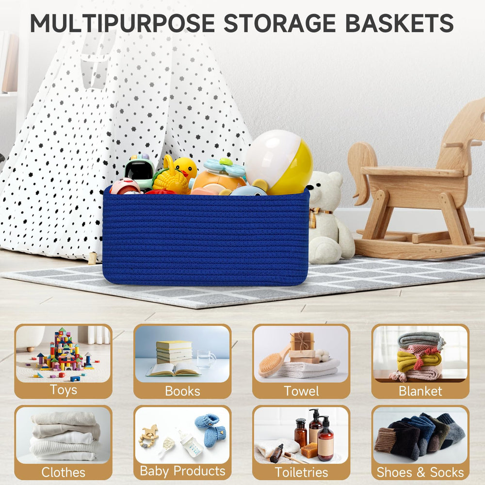 Maxuni nursery playroom storage basket on a shelf