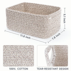 Maxuni rope basket handles close-up showing reinforced hidden handles