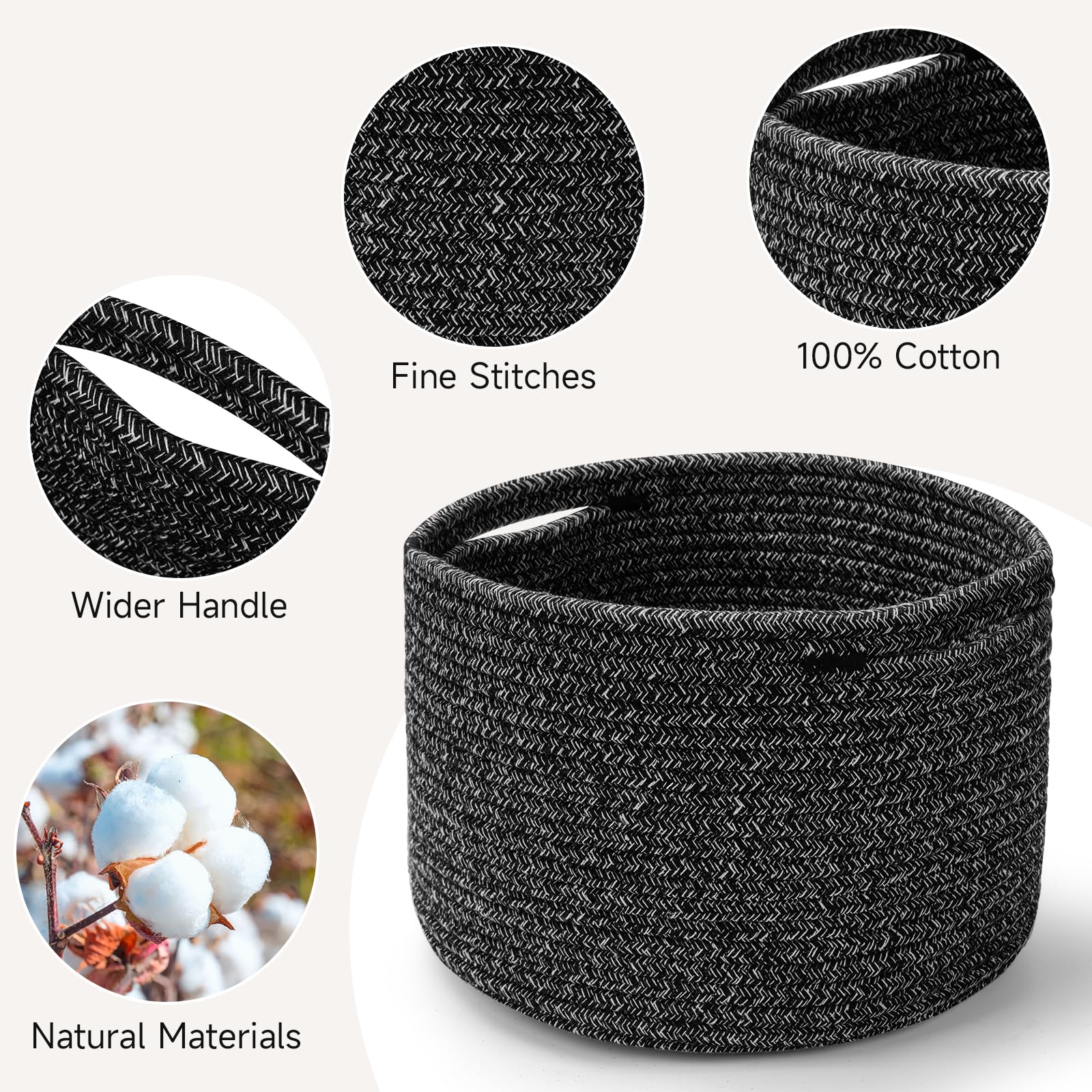 Maxuni rope basket with hidden handles demonstrates durable carrying for heavier items