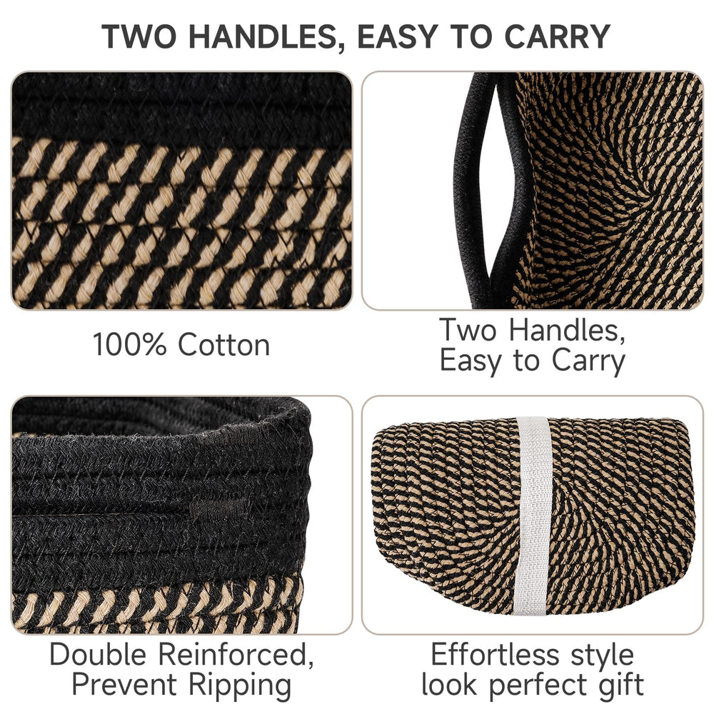 Maxuni rope baskets for gifts showcase versatile storage and presentation.