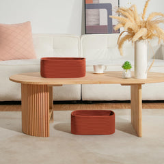 Maxuni shelf baskets weave close-up highlighting soft, durable rope for baby-safe storage