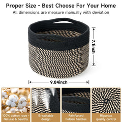 Maxuni rope basket showing hidden reinforced handles for easy carrying.