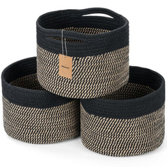 Maxuni small rope basket with round open top for easy storage and display.