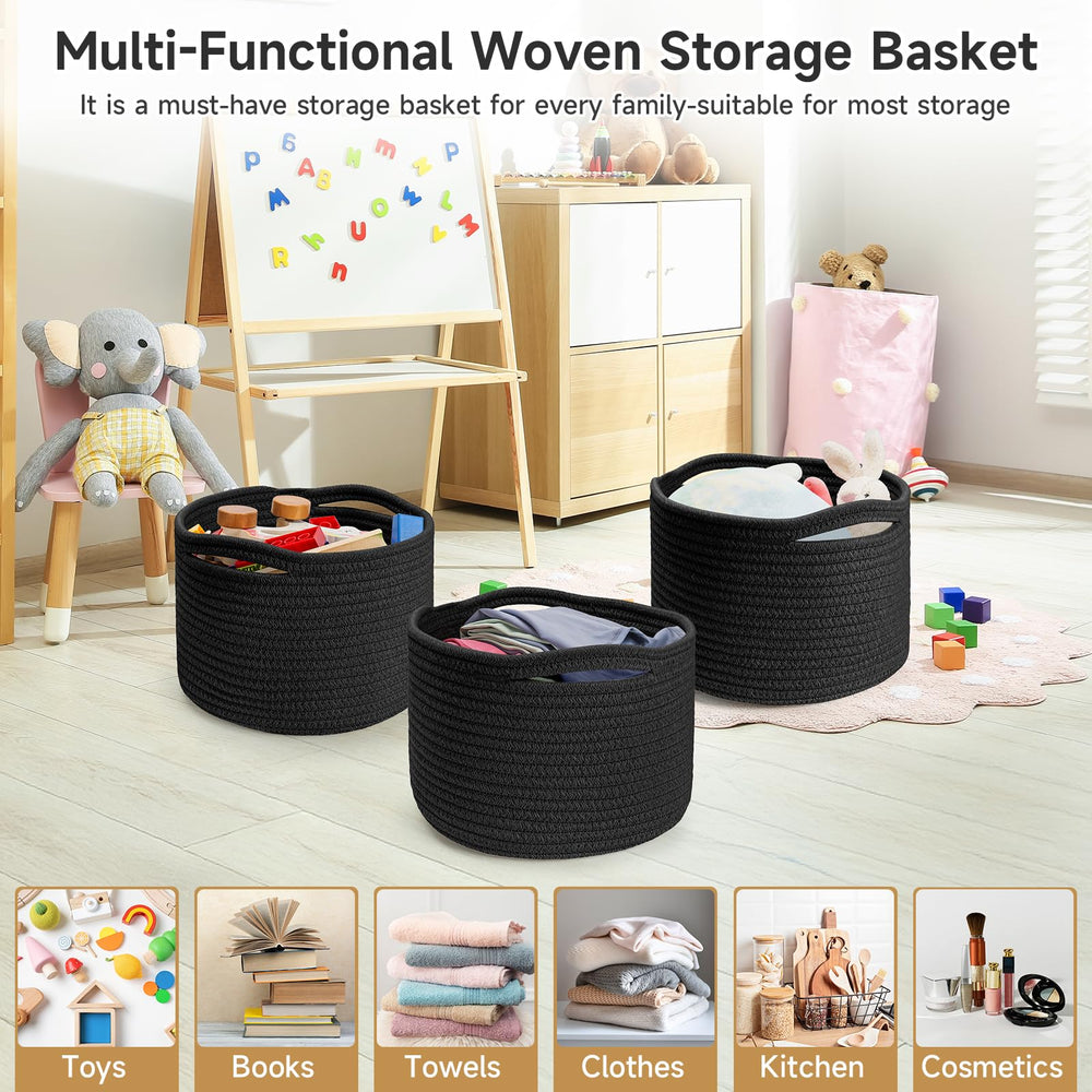 Maxuni small rope basket styled in closet for neat organization